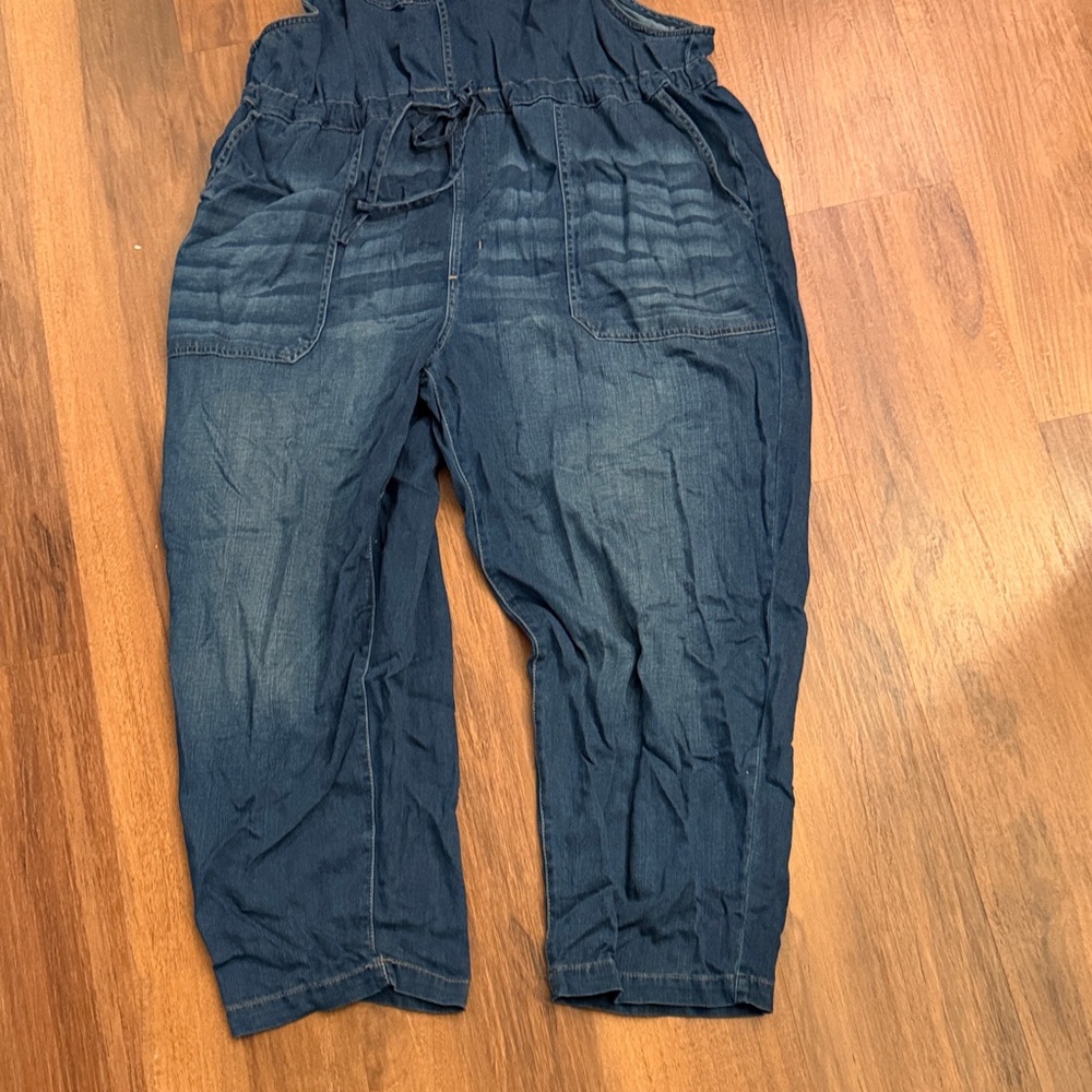 Time and Tru Dark Blue Denim Jumpsuit - Picture 2 of 8